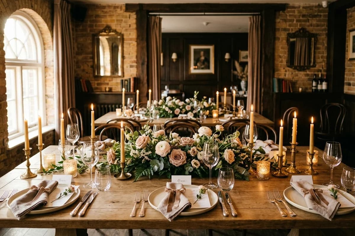 An intimate Adelaide restaurant private dining room set for an engagement dinner